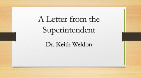 Superintendent's Letter