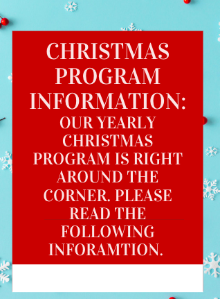 Christmas Program Information