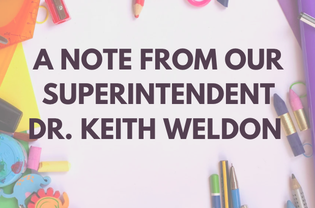 A Note from Our Superintendent