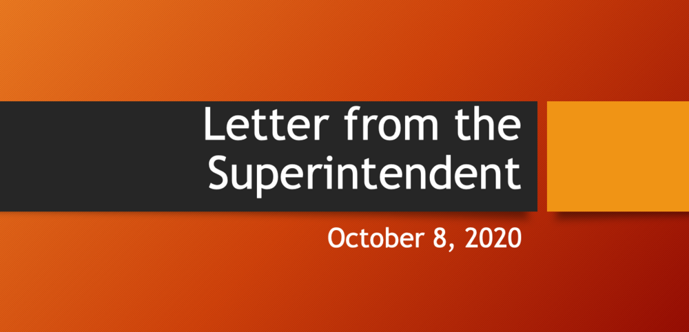Letter from the Superintendent