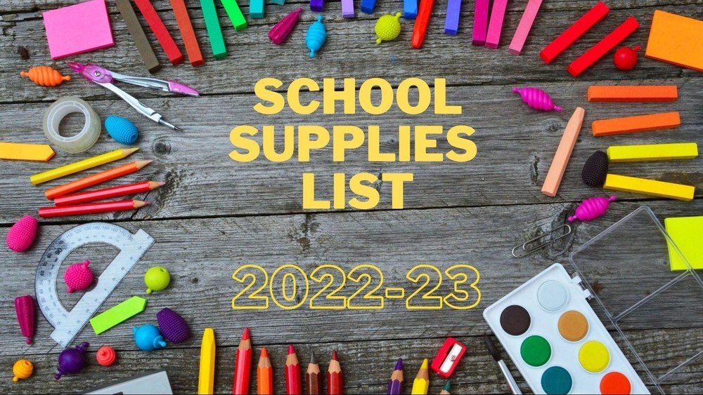 Alex Elementary School Supply List