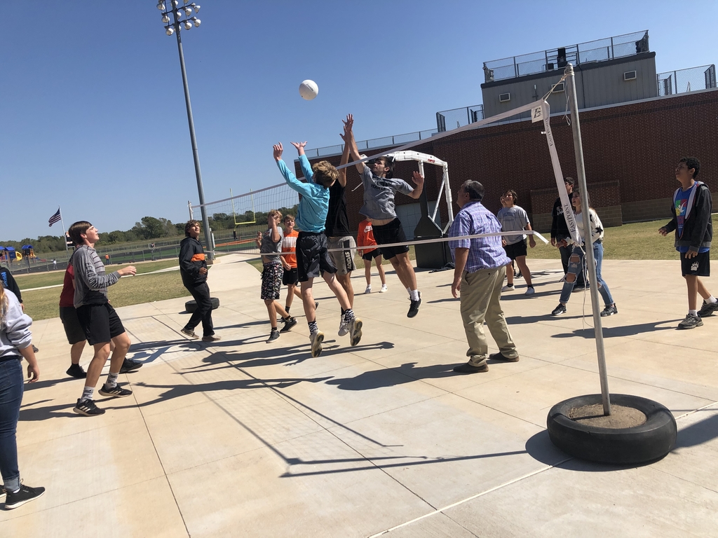 Lunch time volleyball. 